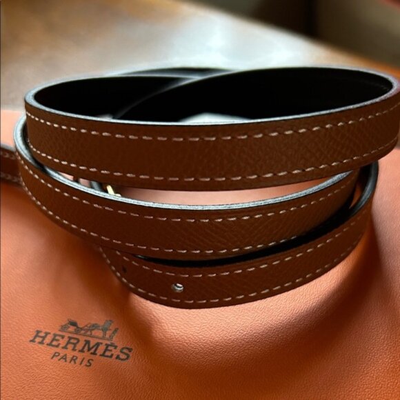 Hermès Narrow Belt. Reversible Leather Strap ⭐️? main image 4